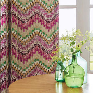 curtain fabric / patterned / cotton / linen