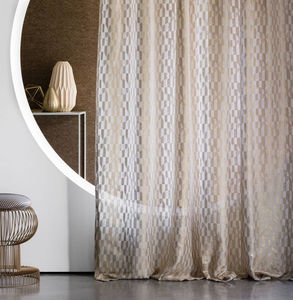 patterned sheer curtain fabric / residential