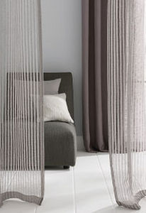 striped sheer curtain fabric / linen