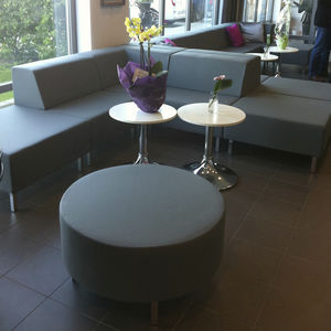 Scandinavian design pedestal table / oak / birch / wenge