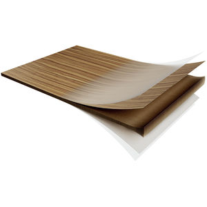 wood look decorative laminate / high-resistance / fire-retardant / HPL