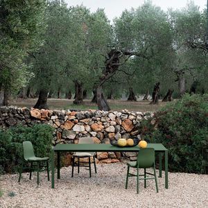 contemporary table / steel / laminate / rectangular