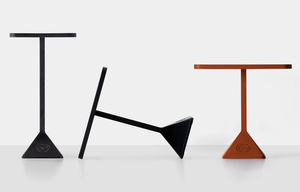 contemporary table / iron / rectangular / outdoor