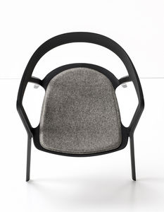 contemporary chair / fabric / plastic / aluminum