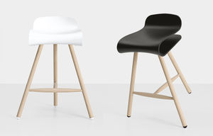 bar stool / contemporary / wooden / adjustable