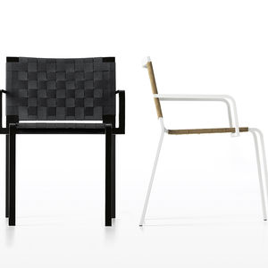 contemporary garden chair / with armrests / metal