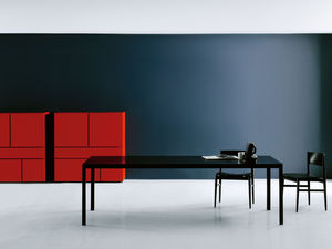 contemporary table / glass / wooden / marble