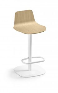 contemporary bar stool / fabric / oak / plywood