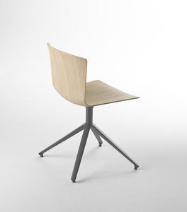 contemporary visitor chair / upholstered / star base / fabric
