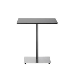 contemporary bistro table / steel / crystal / square