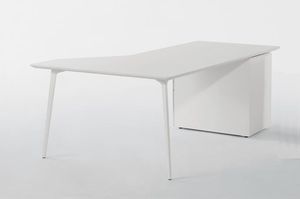 aluminum desk / MDF / contemporary / commercial