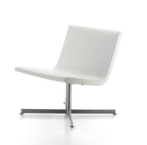 contemporary fireside chair / fabric / stainless steel / star base