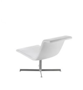 contemporary fireside chair / fabric / stainless steel / star base