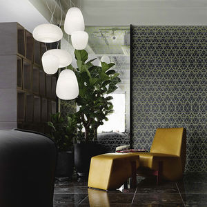 pendant lamp / contemporary / blown glass / LED