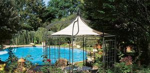 wrought iron gazebo / fabric roof