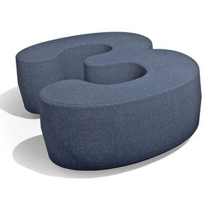 original design pouf / fabric / for public buildings / for hotels