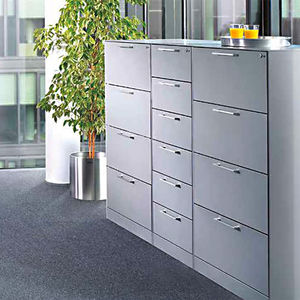 low filing cabinet / steel / with drawers / contemporary