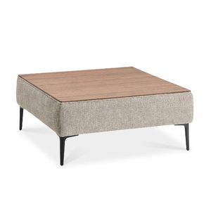 contemporary coffee table / oak / walnut / square