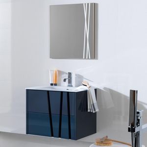 wall-hung washbasin cabinet / wooden / contemporary / lacquered