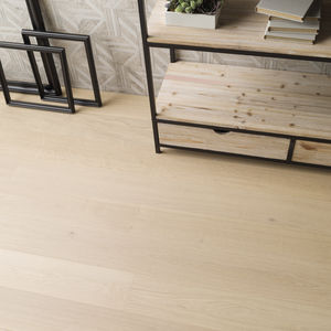 engineered parquet floor / floating / oak / stained