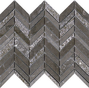indoor mosaic tile / wall / natural stone / matte