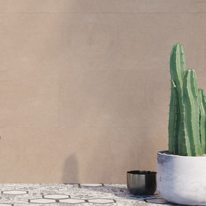 sandstone stone slab / matte / for facades / beige