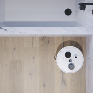 engineered parquet floor / glued / floating / oak