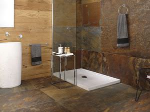 rectangular shower base / natural stone