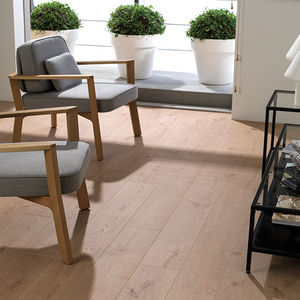 HDF laminate flooring / floating / residential / three-strip