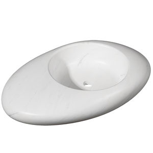 countertop washbasin / oval / natural stone / contemporary