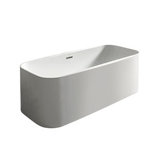 free-standing bathtub / square / PMMA