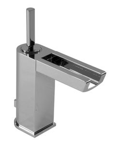 washbasin mixer tap / chromed metal / bathroom / 1-hole