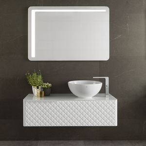contemporary bathroom cabinet / MDF / with drawer / wall-mounted