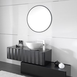 contemporary bathroom cabinet / MDF / with drawer / wall-mounted