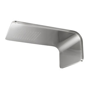 wall-mounted shower head / rectangular / rain