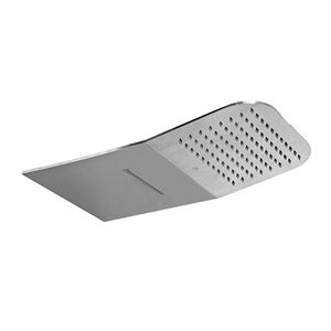 wall-mounted shower head / rectangular / waterfall / rain