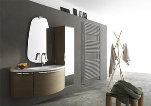 hot water radiator / stainless steel / contemporary / vertical