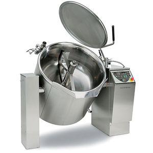 electric boiling pan / mixer / steam / floor-mounted