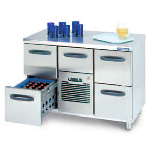 stainless steel prep table / refrigerated