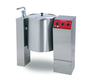 electric boiling pan / tilting / floor-mounted / commercial