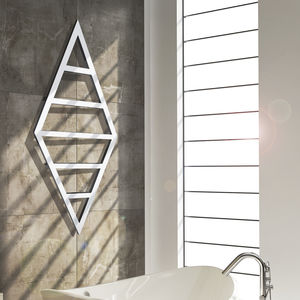 hot water towel radiator / steel / stainless steel / chrome