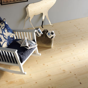 engineered parquet floor / glued / floating / spruce
