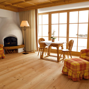 engineered parquet floor / glued / floating / larch