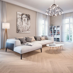engineered parquet floor / glued / floating / oak