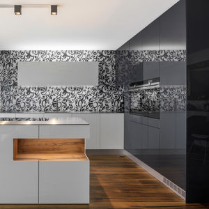 engineered parquet floor / glued / floating / oak