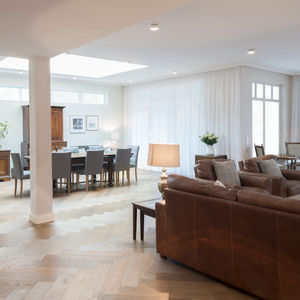 engineered parquet floor / glued / oak / natural oil