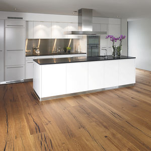 engineered parquet floor / glued / floating / oak