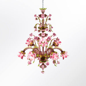 classic chandelier / blown glass / Murano glass / LED