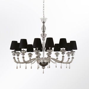 contemporary chandelier / blown glass / Murano glass / textile