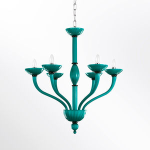 contemporary chandelier / blown glass / Murano glass / LED